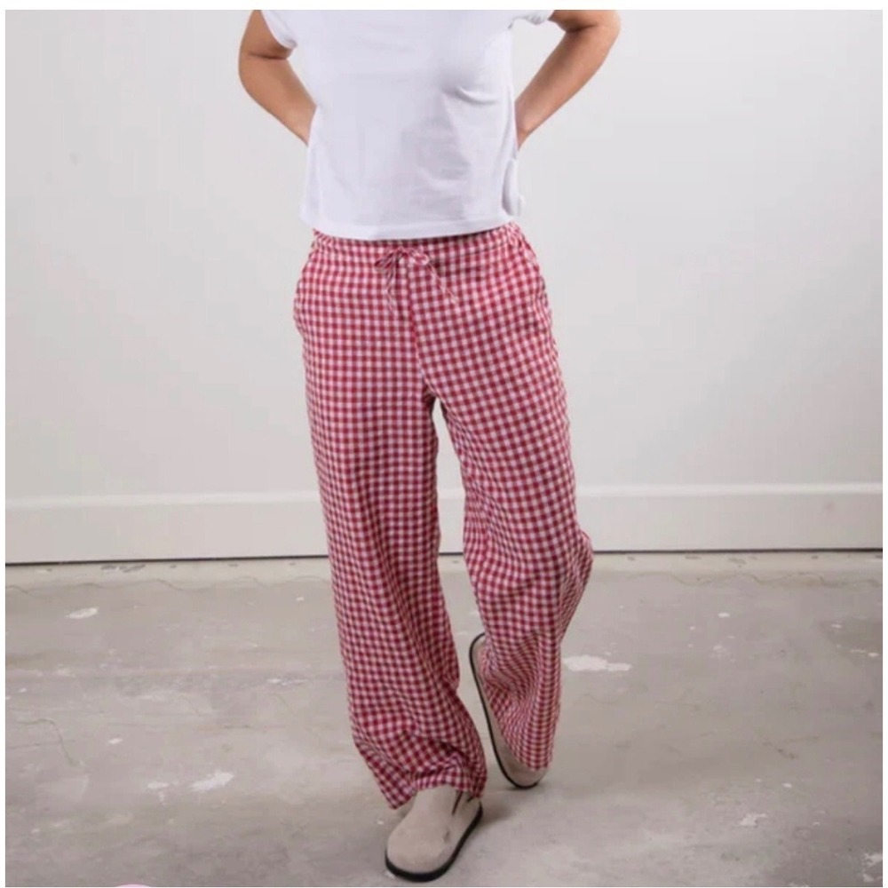 SØNDERHAUS PERFECT PANTS GINGHAM CHECK RED SIZE SMALL